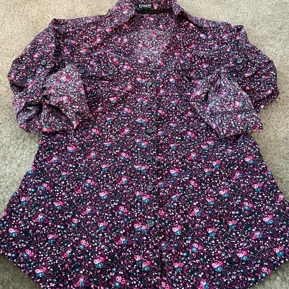 Floral button up